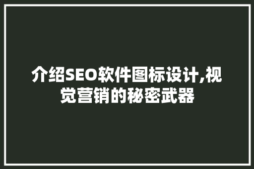 介绍SEO软件图标设计,视觉营销的秘密武器