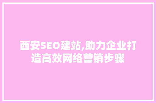 西安SEO建站,助力企业打造高效网络营销步骤 网站建设公司