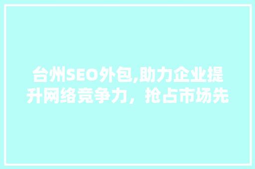 台州SEO外包,助力企业提升网络竞争力，抢占市场先机 网站建设公司