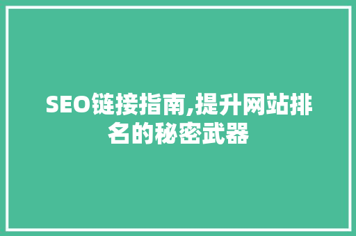SEO链接指南,提升网站排名的秘密武器
