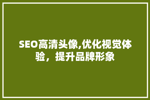 SEO高清头像,优化视觉体验，提升品牌形象 SEO关键词