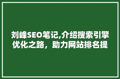 刘峰SEO笔记,介绍搜索引擎优化之路，助力网站排名提升