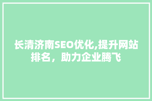 长清济南SEO优化,提升网站排名，助力企业腾飞 必应SEO