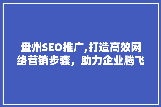 盘州SEO推广,打造高效网络营销步骤，助力企业腾飞 SEO关键词