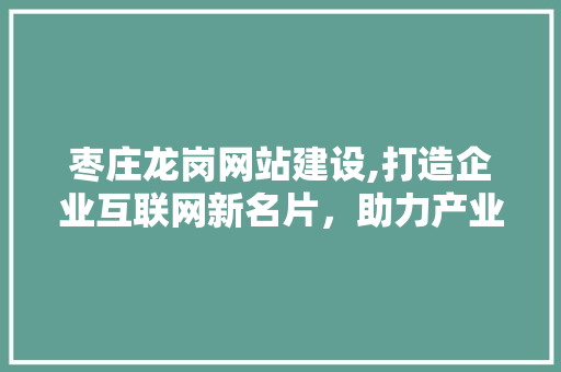 枣庄龙岗网站建设,打造企业互联网新名片，助力产业升级 必应SEO