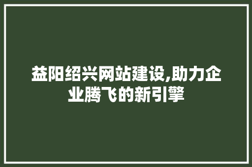 益阳绍兴网站建设,助力企业腾飞的新引擎 神马SEO