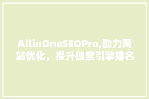 AllinOneSEOPro,助力网站优化，提升搜索引擎排名