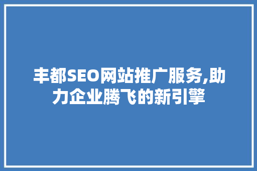 丰都SEO网站推广服务,助力企业腾飞的新引擎