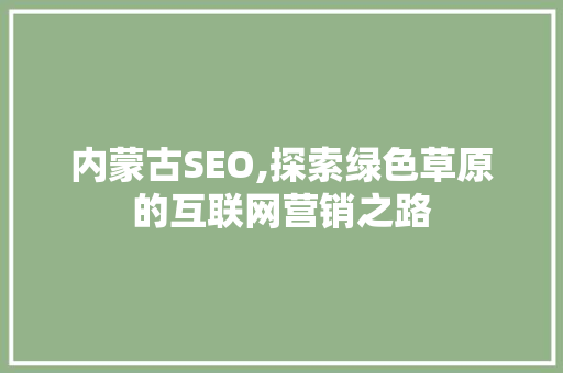 内蒙古SEO,探索绿色草原的互联网营销之路 网站建设公司