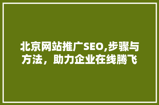 北京网站推广SEO,步骤与方法，助力企业在线腾飞 必应SEO
