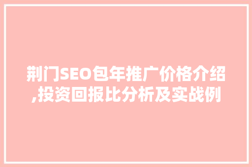 荆门SEO包年推广价格介绍,投资回报比分析及实战例子分享 搜狗SEO