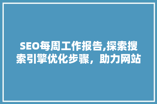 SEO每周工作报告,探索搜索引擎优化步骤，助力网站排名提升