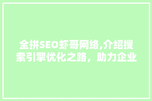 全拼SEO虾哥网络,介绍搜索引擎优化之路，助力企业腾飞