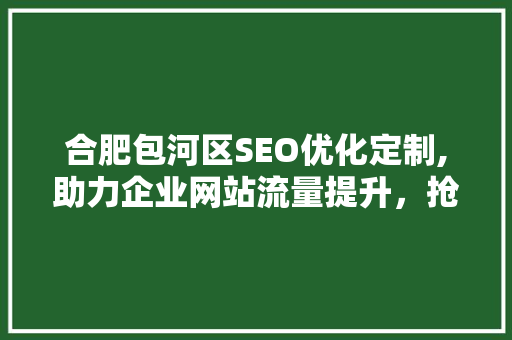 合肥包河区SEO优化定制,助力企业网站流量提升，抢占市场先机