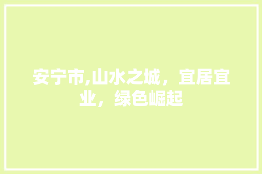 安宁市,山水之城，宜居宜业，绿色崛起 网站建设公司