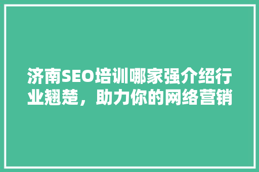 济南SEO培训哪家强介绍行业翘楚，助力你的网络营销之路 必应SEO