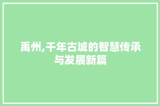 禹州,千年古城的智慧传承与发展新篇 神马SEO