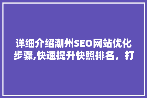 详细介绍潮州SEO网站优化步骤,快速提升快照排名，打造品牌影响力