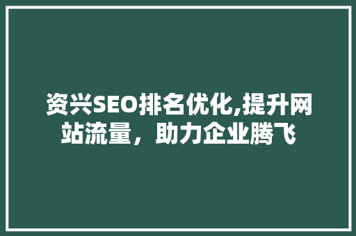 资兴SEO排名优化,提升网站流量，助力企业腾飞