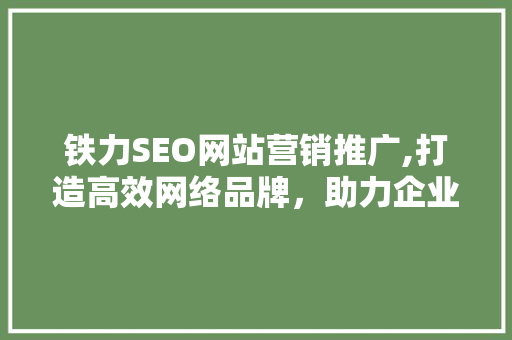 铁力SEO网站营销推广,打造高效网络品牌，助力企业腾飞 必应SEO