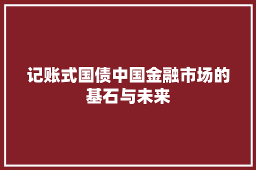 记账式国债中国金融市场的基石与未来 百度SEO