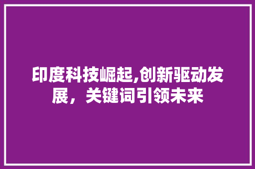 印度科技崛起,创新驱动发展，关键词引领未来 网站建设公司