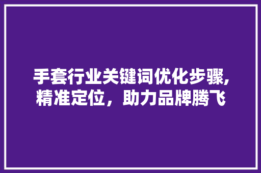 手套行业关键词优化步骤,精准定位，助力品牌腾飞