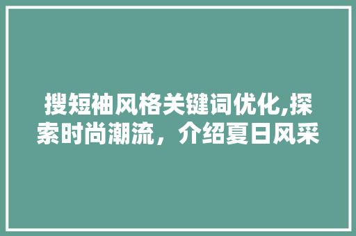 搜短袖风格关键词优化,探索时尚潮流，介绍夏日风采