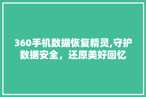 360手机数据恢复精灵,守护数据安全，还原美好回忆 搜狗SEO