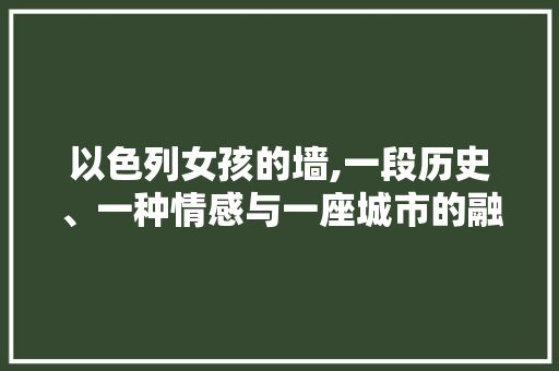 以色列女孩的墙,一段历史、一种情感与一座城市的融合