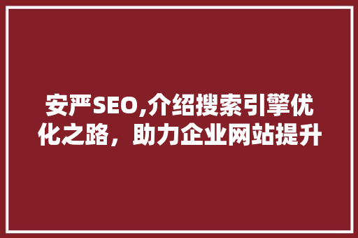 安严SEO,介绍搜索引擎优化之路，助力企业网站提升排名 百度SEO