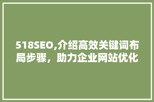 518SEO,介绍高效关键词布局步骤，助力企业网站优化 神马SEO