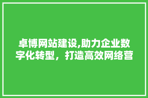 卓博网站建设,助力企业数字化转型，打造高效网络营销平台