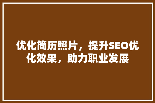 优化简历照片，提升SEO优化效果，助力职业发展 必应SEO