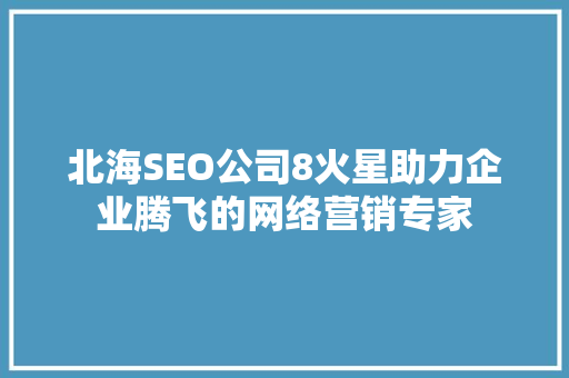 北海SEO公司8火星助力企业腾飞的网络营销专家 搜狗SEO