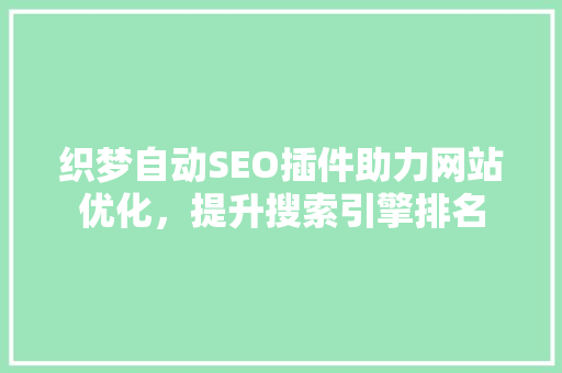 织梦自动SEO插件助力网站优化，提升搜索引擎排名