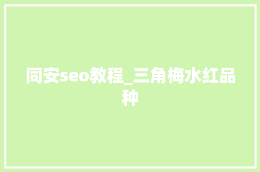 同安seo教程_三角梅水红品种 同安seo教程_三角梅水红品种 神马SEO