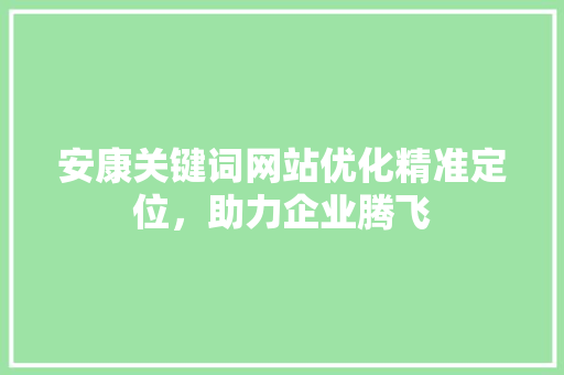 安康关键词网站优化精准定位，助力企业腾飞 SEO关键词