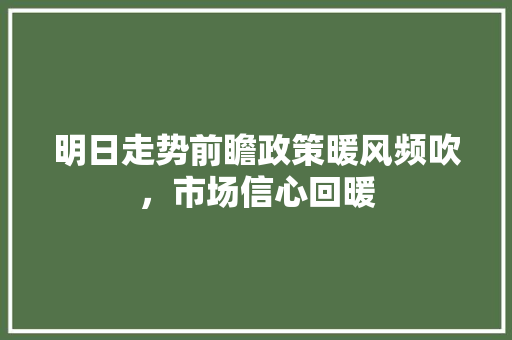 明日走势前瞻政策暖风频吹，市场信心回暖