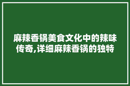 麻辣香锅美食文化中的辣味传奇,详细麻辣香锅的独特魅力 神马SEO