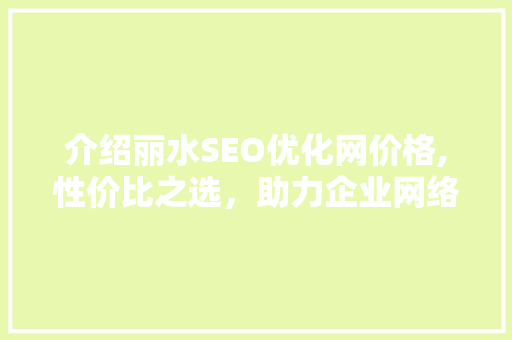 介绍丽水SEO优化网价格,性价比之选，助力企业网络营销腾飞 网站建设公司