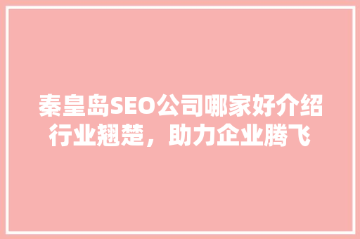 秦皇岛SEO公司哪家好介绍行业翘楚，助力企业腾飞 网站建设公司