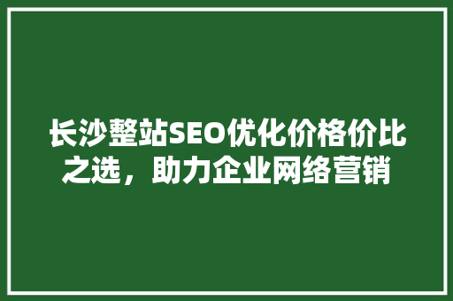 长沙整站SEO优化价格价比之选，助力企业网络营销 必应SEO
