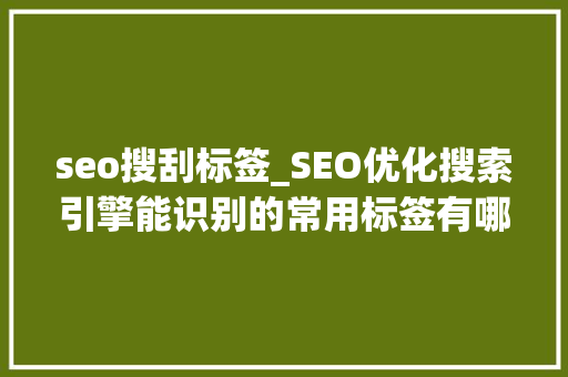 seo搜刮标签_SEO优化搜索引擎能识别的常用标签有哪些 seo搜刮标签_SEO优化搜索引擎能识别的常用标签有哪些 必应SEO