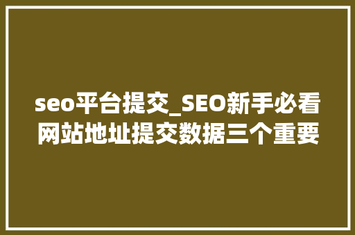 seo平台提交_SEO新手必看网站地址提交数据三个重要步骤 seo平台提交_SEO新手必看网站地址提交数据三个重要步骤 必应SEO