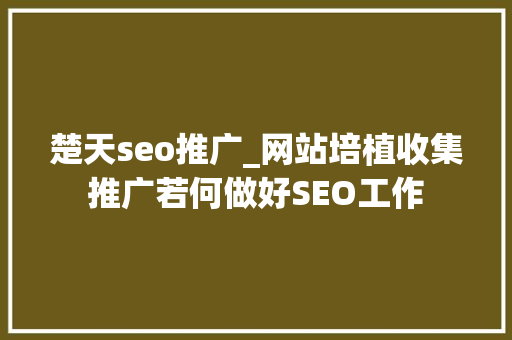 楚天seo推广_网站培植收集推广若何做好SEO工作 楚天seo推广_网站培植收集推广若何做好SEO工作 搜狗SEO