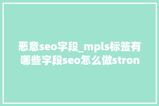 恶意seo字段_mpls标签有哪些字段seo怎么做strong标签 恶意seo字段_mpls标签有哪些字段seo怎么做strong标签 SEO关键词