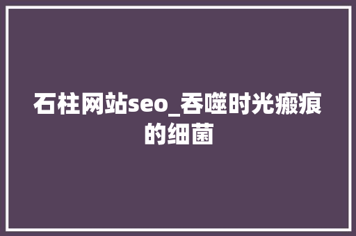 石柱网站seo_吞噬时光瘢痕的细菌 石柱网站seo_吞噬时光瘢痕的细菌 百度SEO