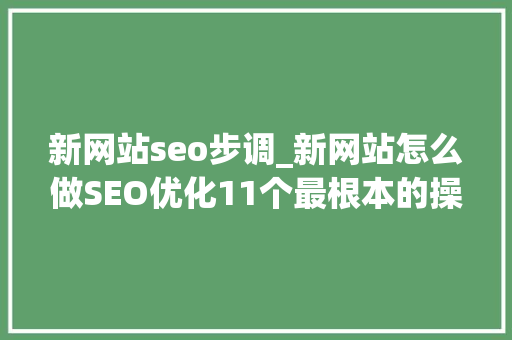 新网站seo步调_新网站怎么做SEO优化11个最根本的操作步骤 新网站seo步调_新网站怎么做SEO优化11个最根本的操作步骤 网站建设公司