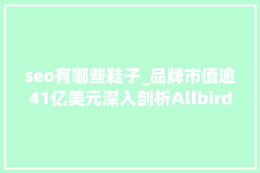 seo有哪些鞋子_品牌市值逾41亿美元深入剖析Allbirds SEO和广告的过人之处 seo有哪些鞋子_品牌市值逾41亿美元深入剖析Allbirds SEO和广告的过人之处 SEO关键词